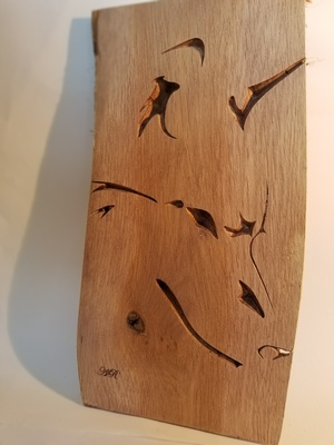 Tête de loup stylisée