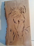 Tête de cheval gambadant