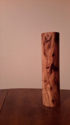 Vase cylindrique uniflore en olivier2